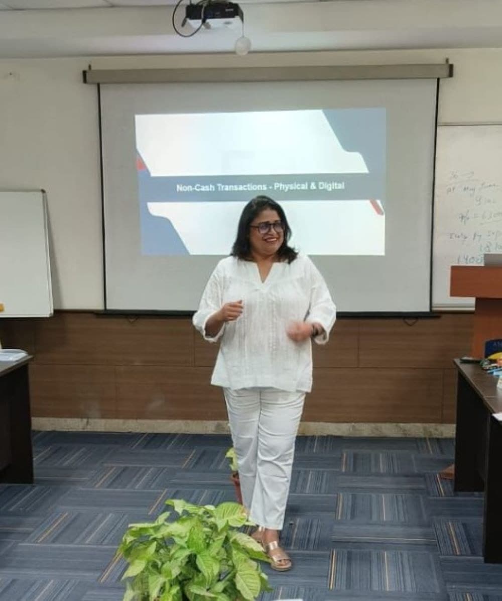 Ruchika Biswas leading an Amicable Academy training session